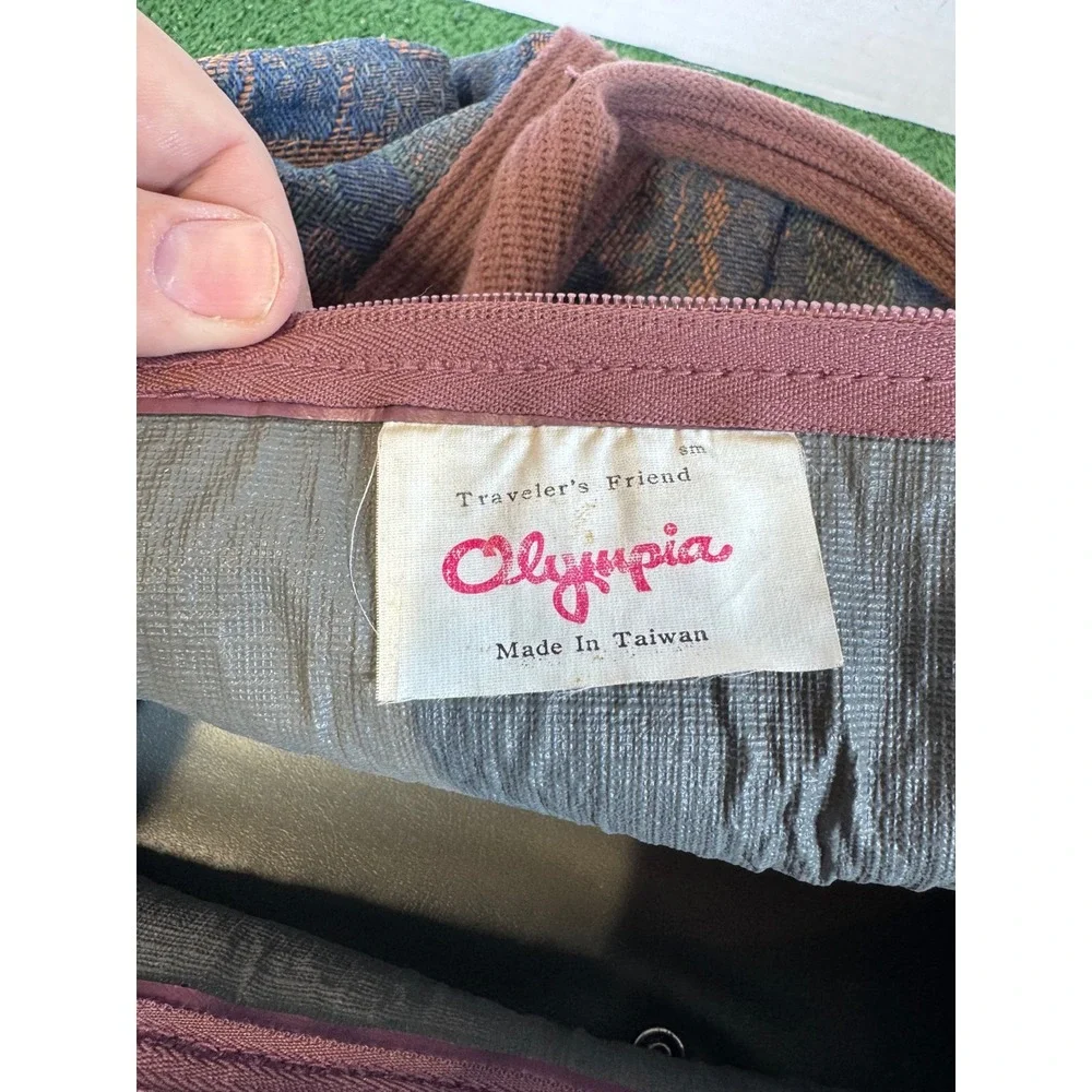 VTG Olympia Traveler's Friend Duffle Bag Floral‎ Print Carry On Weekender Bag